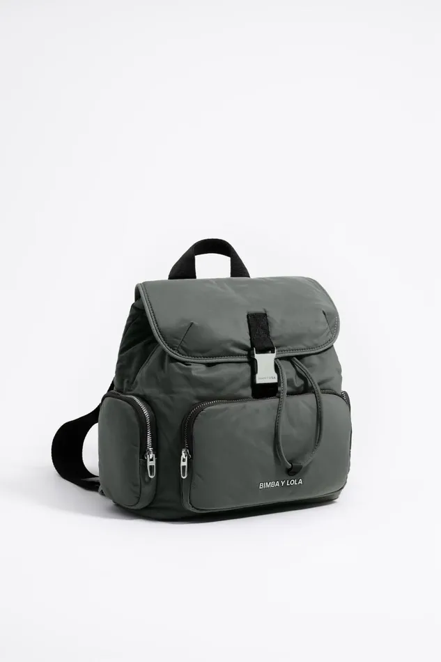 Medium Graygreen Pocket Backpack Greenish Grey Women Bimba Y Lola Backpacks And Bumbags Medium Graygreen Pocket Backpack Greenish Grey Women Bimba Y Lola Backpacks And Bumbags