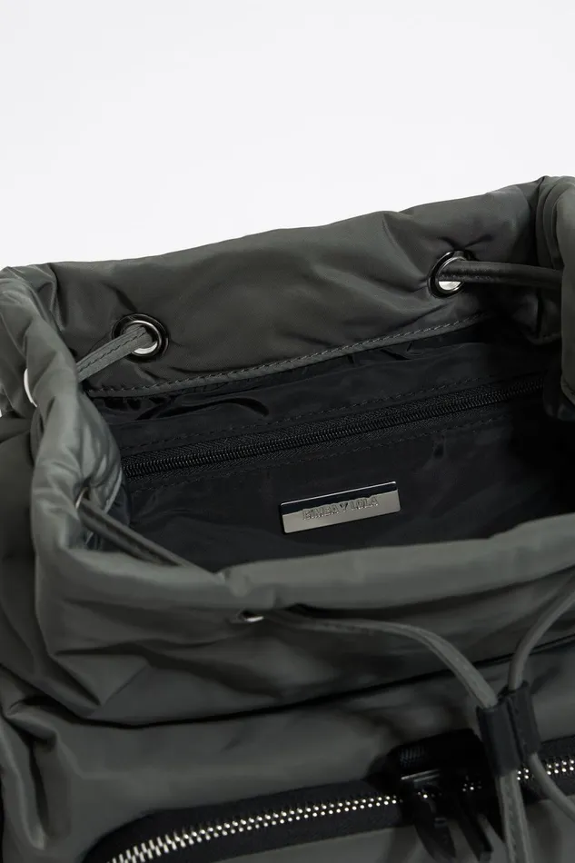 Medium Graygreen Pocket Backpack Greenish Grey Women Bimba Y Lola Backpacks And Bumbags Medium Graygreen Pocket Backpack Greenish Grey Women Bimba Y Lola Backpacks And Bumbags