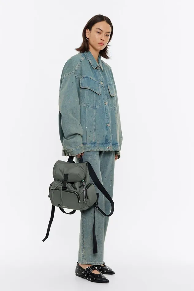 Medium Graygreen Pocket Backpack Greenish Grey Women Bimba Y Lola Backpacks And Bumbags Medium Graygreen Pocket Backpack Greenish Grey Women Bimba Y Lola Backpacks And Bumbags
