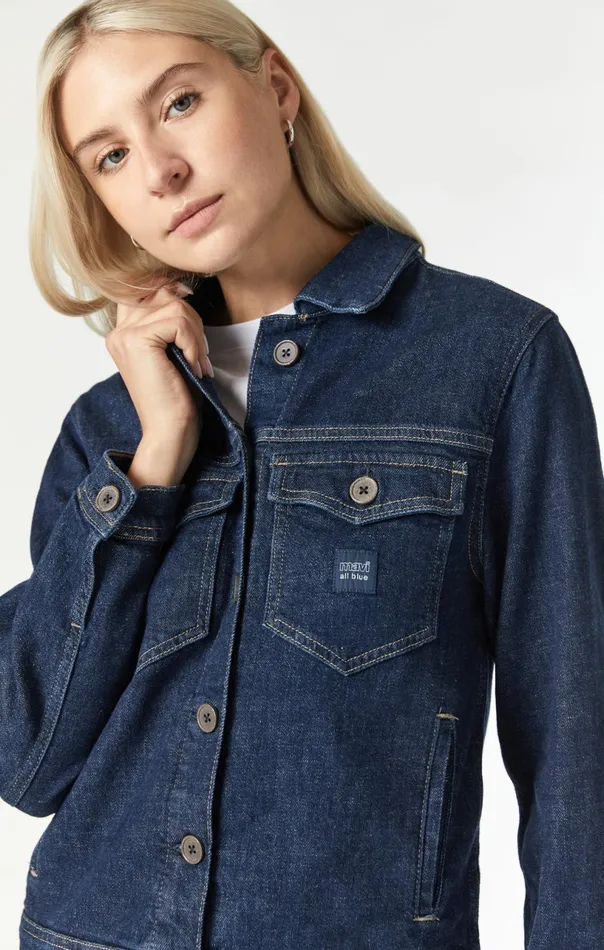 Mellie Denim Jacket In Deep Hemp Women Mavi Jeans Jackets Mellie Denim Jacket In Deep Hemp Women Mavi Jeans Jackets
