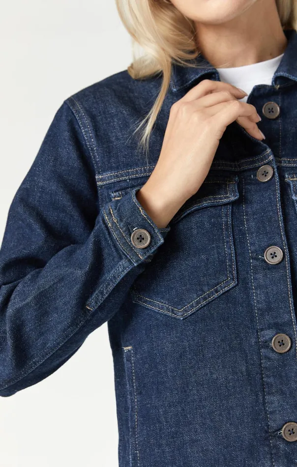 Mellie Denim Jacket In Deep Hemp Women Mavi Jeans Jackets Mellie Denim Jacket In Deep Hemp Women Mavi Jeans Jackets
