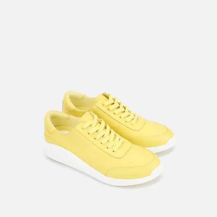 Mello Neon Leather Platform Sneaker Mello Yellow Women Kenneth Cole Sneakers