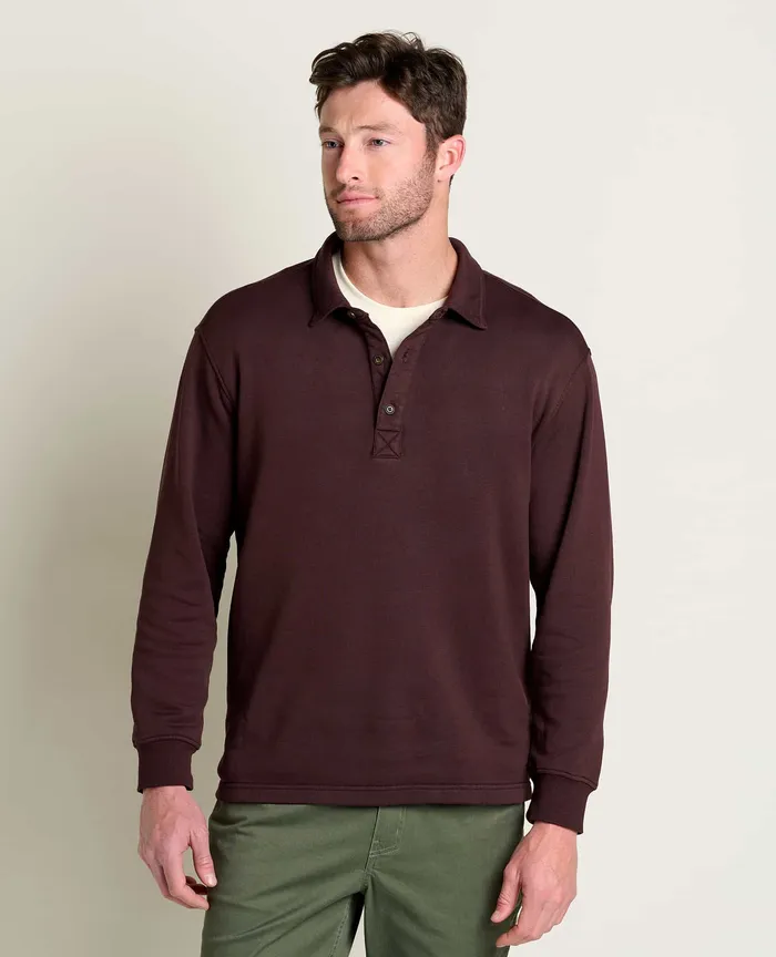 Men8217s Jackets and Layers ToadandCo Hemp Daybreaker Rugby Carob