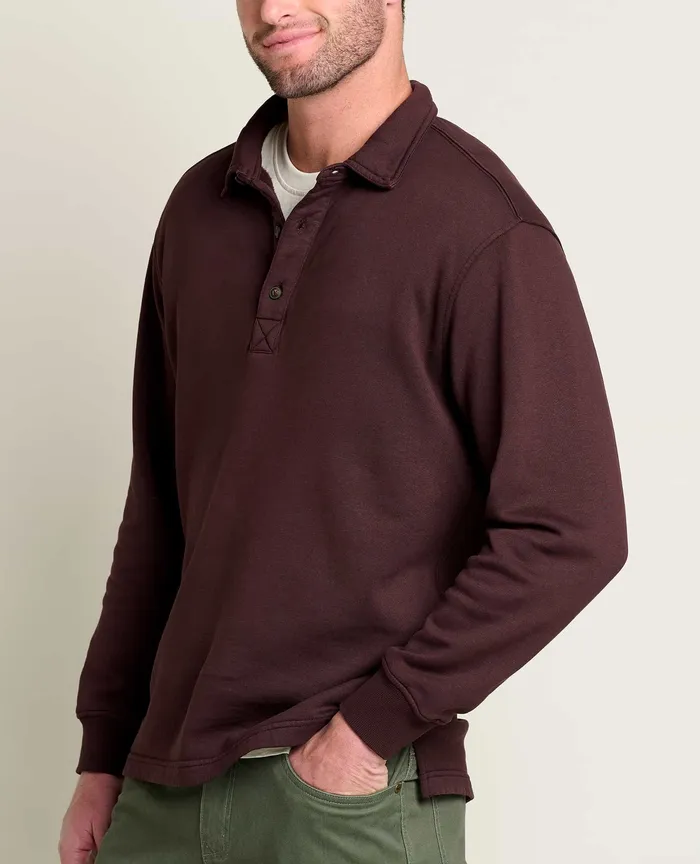 Men8217s Jackets and Layers ToadandCo Hemp Daybreaker Rugby Carob