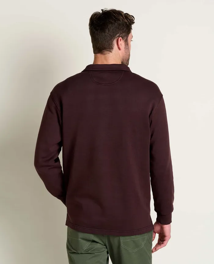 Men8217s Jackets and Layers ToadandCo Hemp Daybreaker Rugby Carob