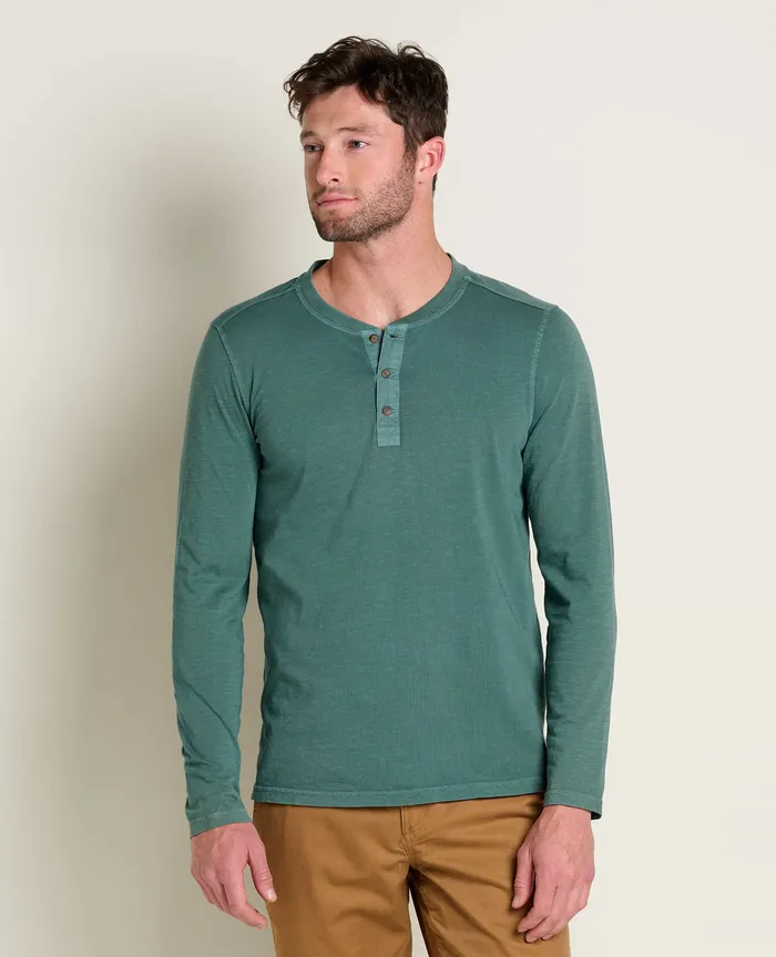 Men8217s TShirts ToadandCo Men8217s Primo Long Sleeve Henley Silver Pine