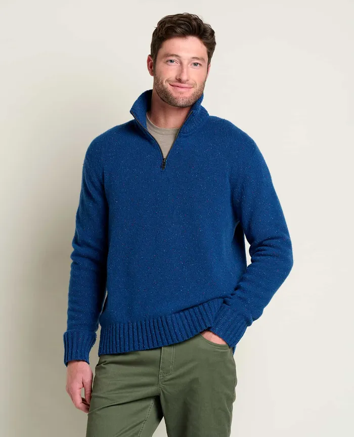 Men8217s Wilde 14 Zip Sweater True Navy Sweaters ToadandCo Men8217s