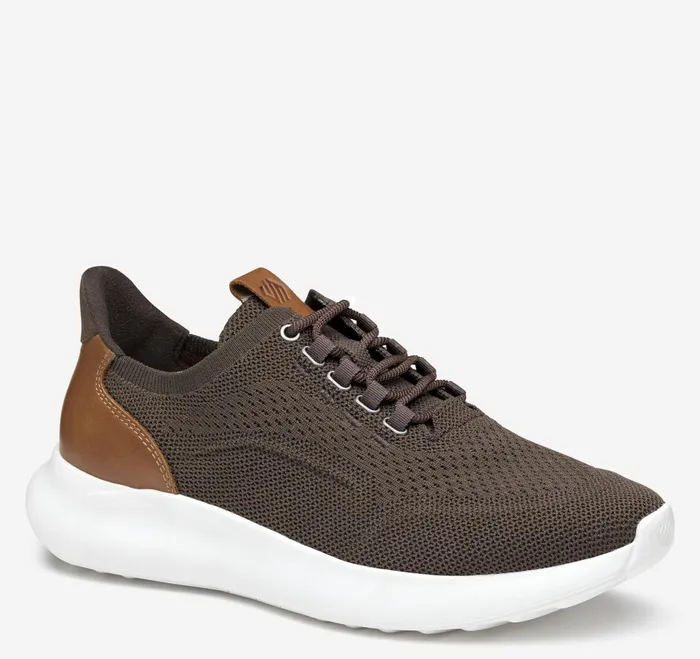 Men Amherst 20 Knit Plain Toe Dark Brown Knit JohnstonandMurphy LaceUps
