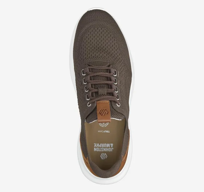 Men Amherst 20 Knit Plain Toe Dark Brown Knit JohnstonandMurphy LaceUps