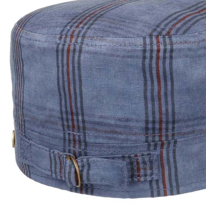 Men Army Caps Mayser Check Army Cap Blue Men Army Caps Mayser Check Army Cap Blue