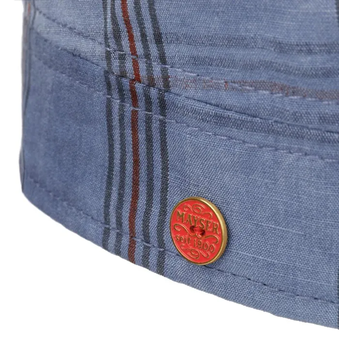 Men Army Caps Mayser Check Army Cap Blue Men Army Caps Mayser Check Army Cap Blue