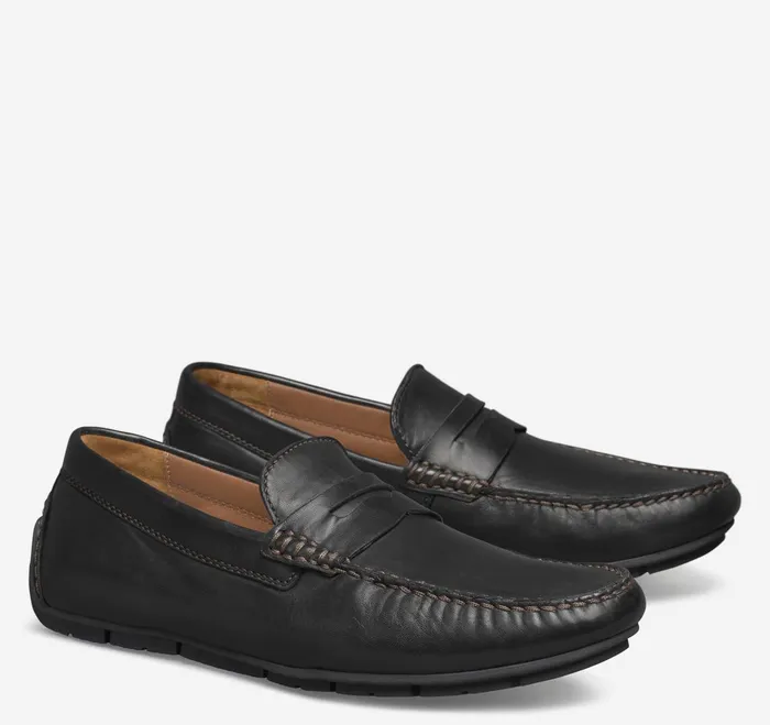 Men Baldwin Driver Penny Loafer Black Sheepskin JohnstonandMurphy SlipOns and Loafers Men Baldwin Driver Penny Loafer Black Sheepskin JohnstonandMurphy SlipOns and Loafers