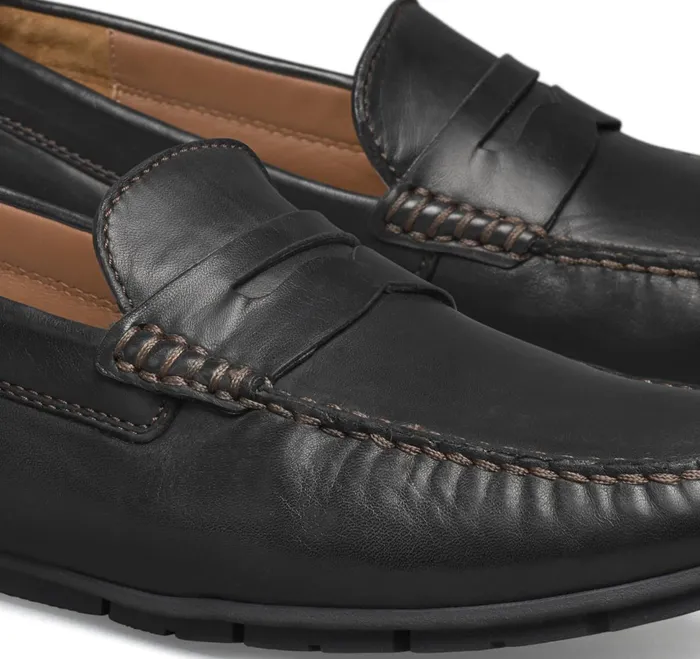Men Baldwin Driver Penny Loafer Black Sheepskin JohnstonandMurphy SlipOns and Loafers Men Baldwin Driver Penny Loafer Black Sheepskin JohnstonandMurphy SlipOns and Loafers