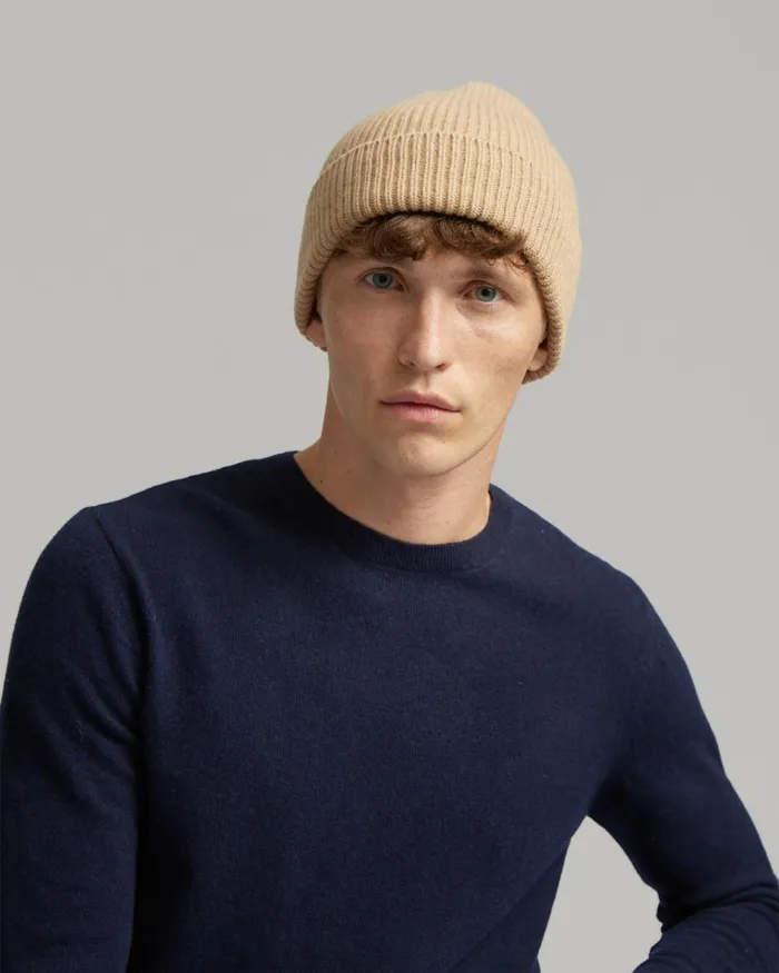 Men Beanies Colorful Standard Merino Wool Beanie Burned Yellow