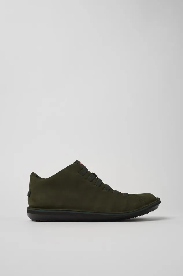 Men Beetle Green Nubuck Sneakers Camper Ankle Boots
