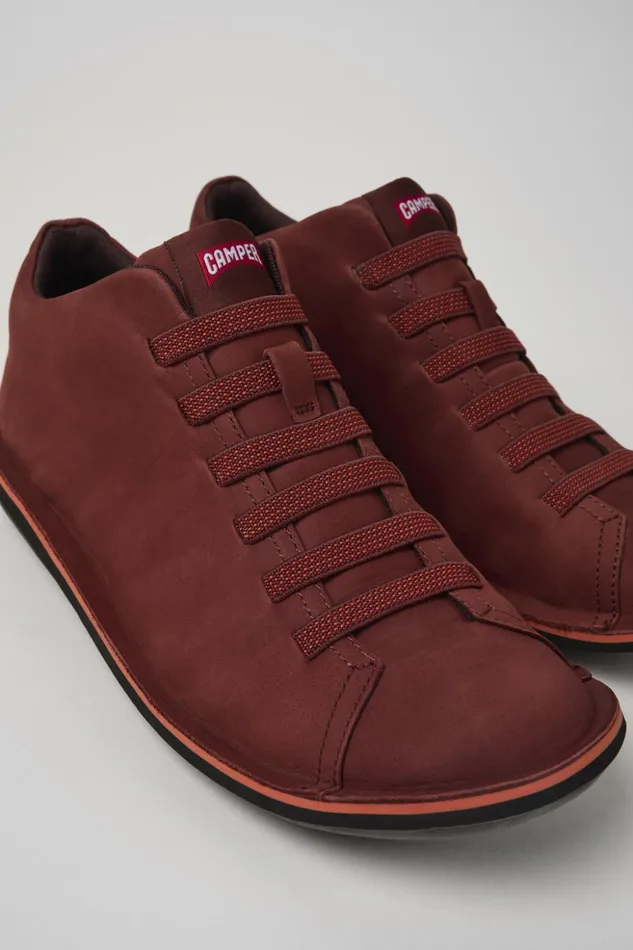 Men Beetle Red Nubuck Sneakers Camper Ankle Boots