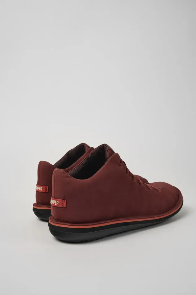 Men Beetle Red Nubuck Sneakers Camper Ankle Boots