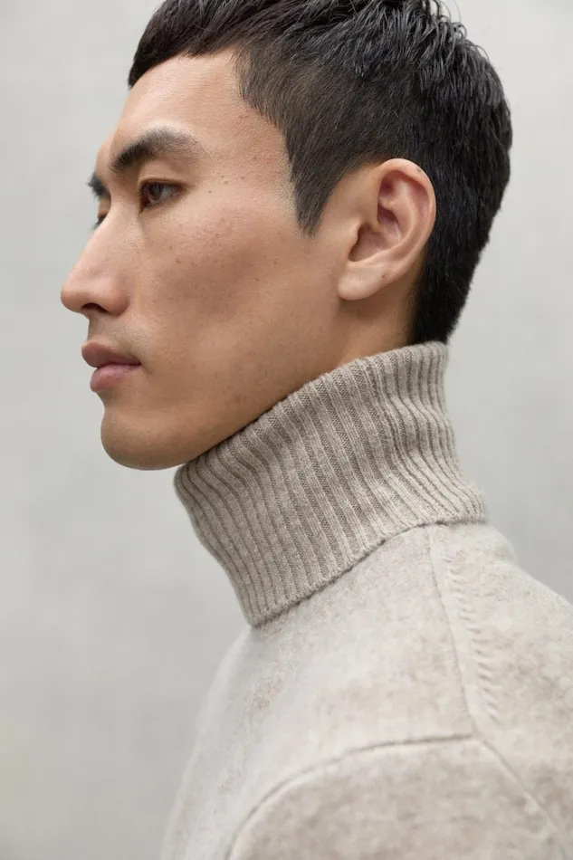 Men Beige Brun Sweater Ecoalf Knitwear