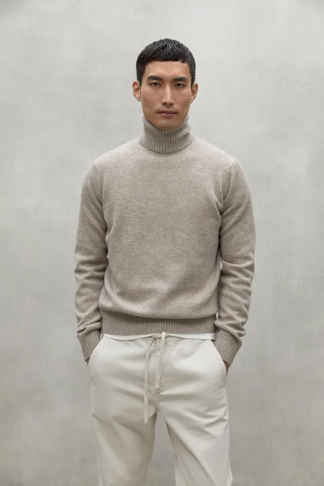 Men Beige Brun Sweater Ecoalf Knitwear