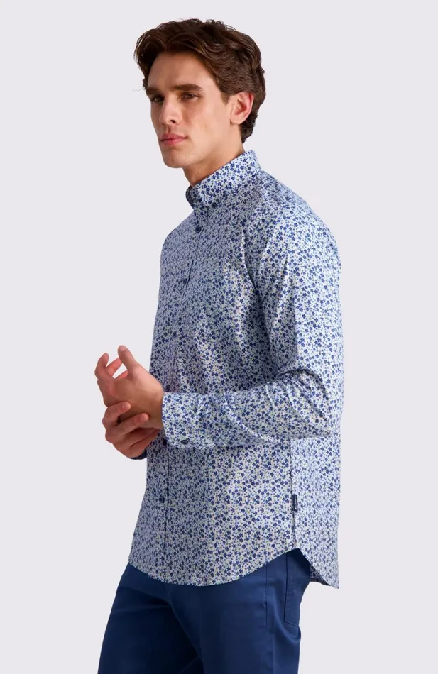 Men Ben Sherman Archive Print Shirts Floral Print LongSleeve Shirt 8211 Blue Men Ben Sherman Archive Print Shirts Floral Print LongSleeve Shirt 8211 Blue