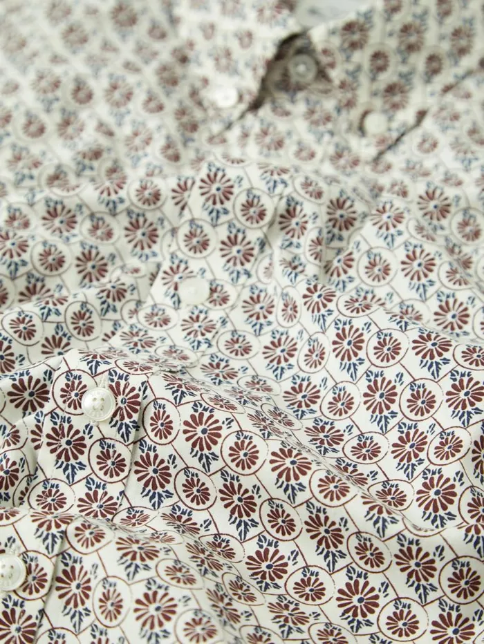 Men Ben Sherman Archive Print Shirts Mod Block Botanical Print Shirt Men Ben Sherman Archive Print Shirts Mod Block Botanical Print Shirt
