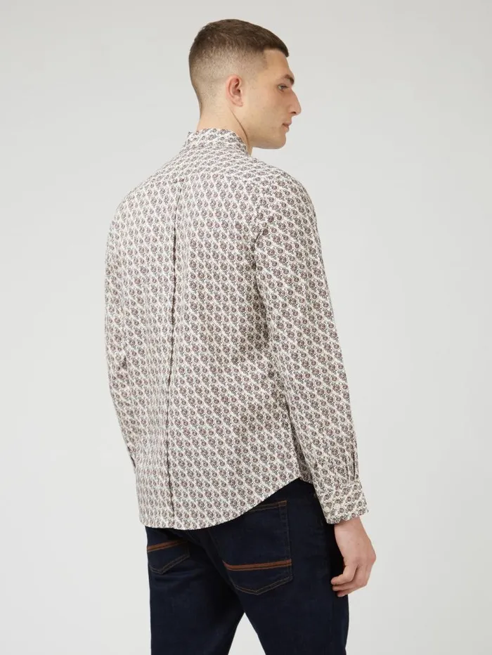 Men Ben Sherman Archive Print Shirts Mod Block Botanical Print Shirt Men Ben Sherman Archive Print Shirts Mod Block Botanical Print Shirt