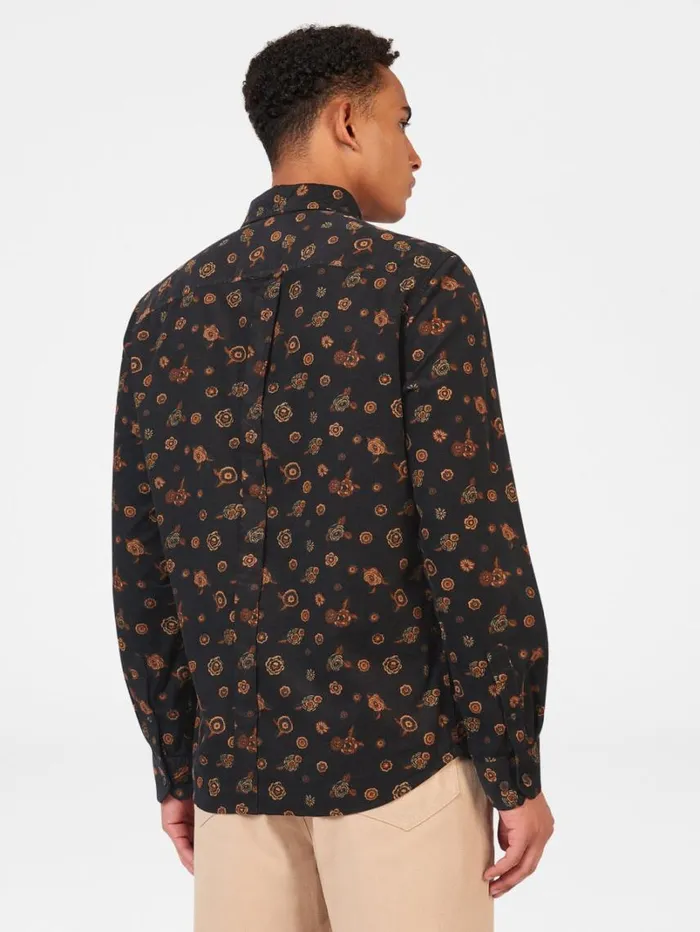 Men Ben Sherman Archive Print Shirts Retro Floral Print Corduroy Shirt