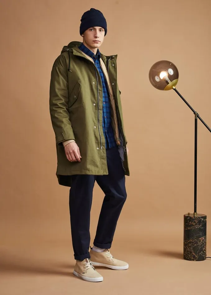Men Ben Sherman Jackets and Outerwear FishtailHem Adjustable Parka
