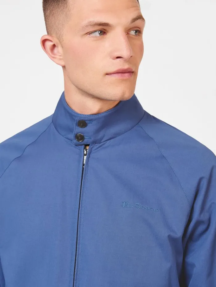 Men Ben Sherman Jackets and Outerwear Signature Harrington Jacket 8211 Riviera Blue Men Ben Sherman Jackets and Outerwear Signature Harrington Jacket 8211 Riviera Blue