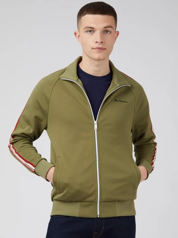 Men Ben Sherman Jackets and Outerwear Signature ZipThrough Track Jacket 8211 Loden Men Ben Sherman Jackets and Outerwear Signature ZipThrough Track Jacket 8211 Loden
