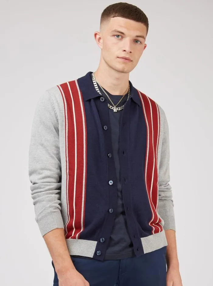 Men Ben Sherman Mod Knit Polos LongSleeve Knit Polo Sweater Polo Gray Navy Spring Polo Collared Sweater Polo Model Men Ben Sherman Mod Knit Polos LongSleeve Knit Polo Sweater Polo Gray Navy Spring Polo Collared Sweater Polo Model