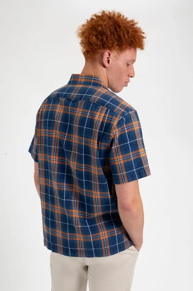 Men Ben Sherman Short Sleeve Shirts Dalston Blues Summer ShortSleeve Check Camp Shirt Men Ben Sherman Short Sleeve Shirts Dalston Blues Summer ShortSleeve Check Camp Shirt