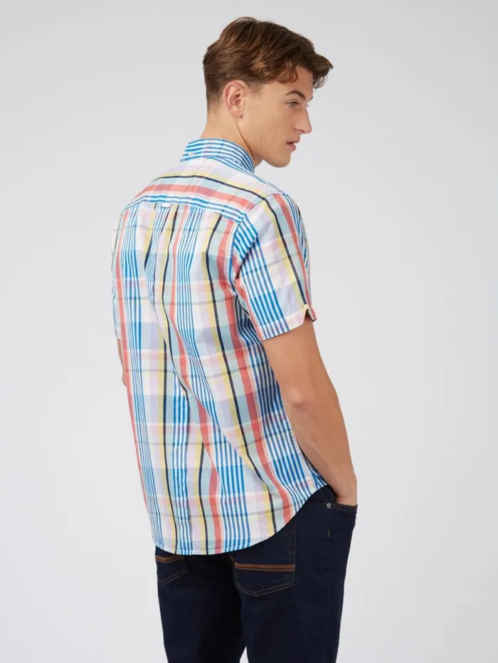 Men Ben Sherman Short Sleeve Shirts Multicolour Check ShortSleeve Shirt Men Ben Sherman Short Sleeve Shirts Multicolour Check ShortSleeve Shirt