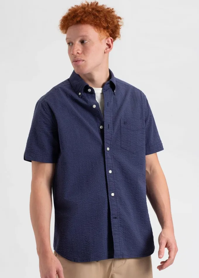 Men Ben Sherman Short Sleeve Shirts Seersucker Short Sleeve Bengal Stripe Shirt 8211 Navy Men Ben Sherman Short Sleeve Shirts Seersucker Short Sleeve Bengal Stripe Shirt 8211 Navy