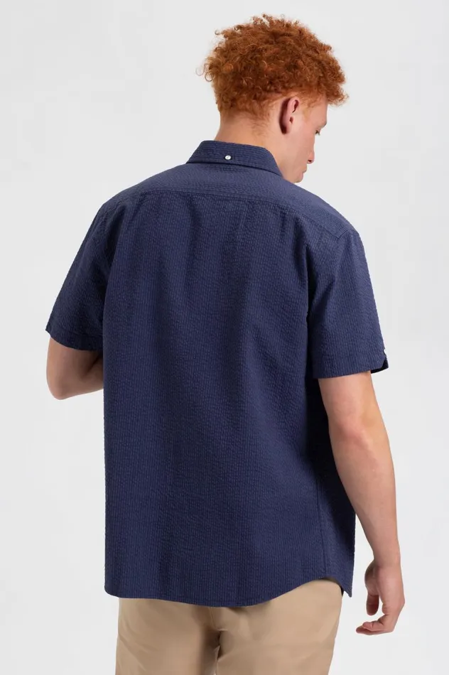 Men Ben Sherman Short Sleeve Shirts Seersucker Short Sleeve Bengal Stripe Shirt 8211 Navy Men Ben Sherman Short Sleeve Shirts Seersucker Short Sleeve Bengal Stripe Shirt 8211 Navy
