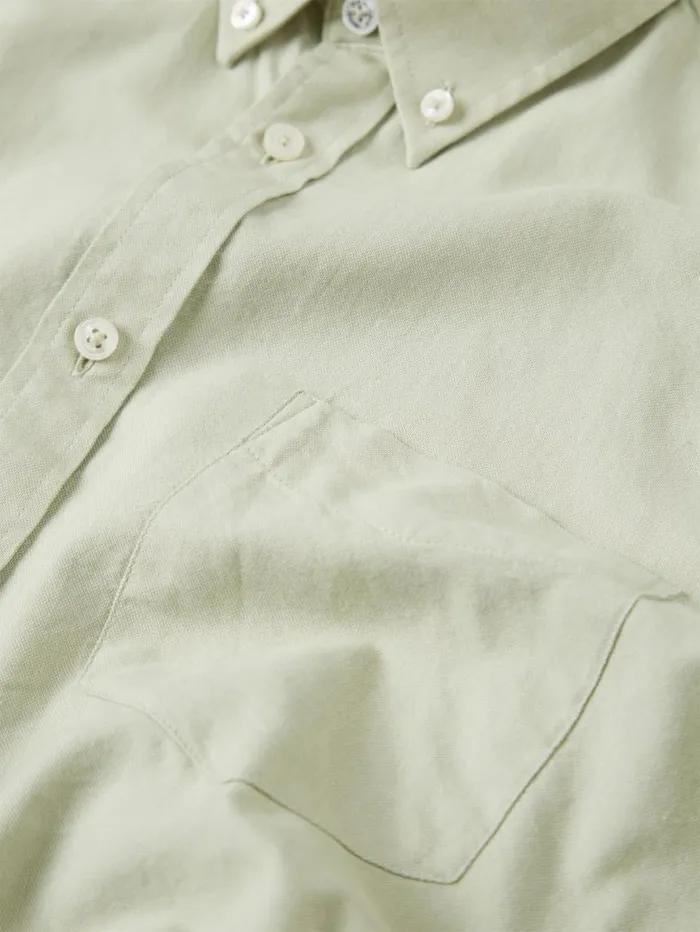 Men Ben Sherman Short Sleeve Shirts Signature Organic ShortSleeve Oxford Shirt 8211 Pistachio