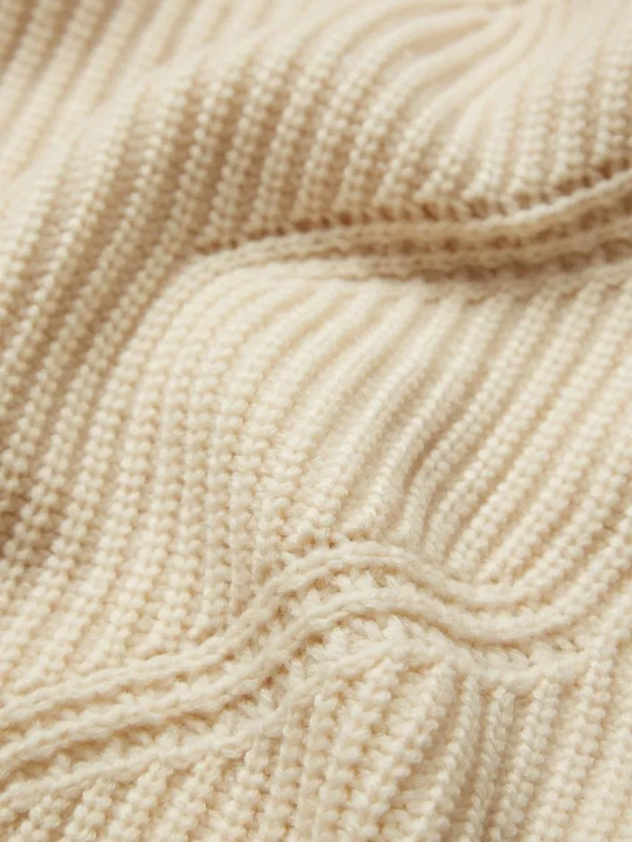 Men Ben Sherman Sweaters and Knits Chunky RollNeck Striped Sweater 8211 Ivory