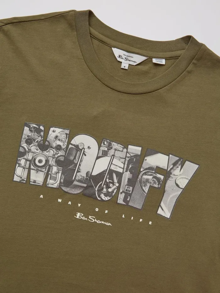Men Ben Sherman TShirts and Graphic Tees Organic Jersey Culture Graphic Tee 8211 Camouflage