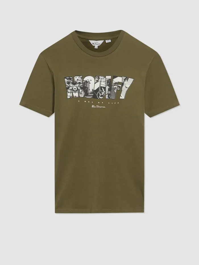Men Ben Sherman TShirts and Graphic Tees Organic Jersey Culture Graphic Tee 8211 Camouflage