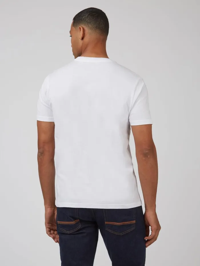 Men Ben Sherman TShirts and Graphic Tees Organic Jersey Heritage Helmet Graphic Tee 8211 White Men Ben Sherman TShirts and Graphic Tees Organic Jersey Heritage Helmet Graphic Tee 8211 White