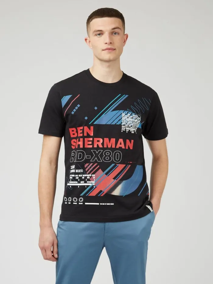 Men Ben Sherman TShirts and Graphic Tees Signature 1980s Graphic Tee Men Ben Sherman TShirts and Graphic Tees Signature 1980s Graphic Tee