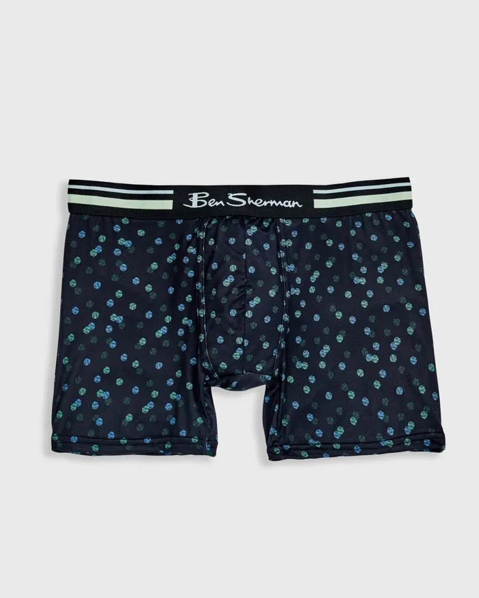 Men Ben Sherman Underwear 4Pack Microfiber Boxer Briefs 8211 BlueGreyBlack
