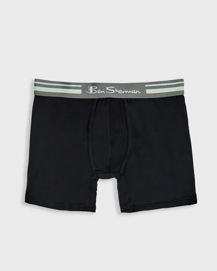 Men Ben Sherman Underwear 4Pack Microfiber Boxer Briefs 8211 BlueGreyBlack