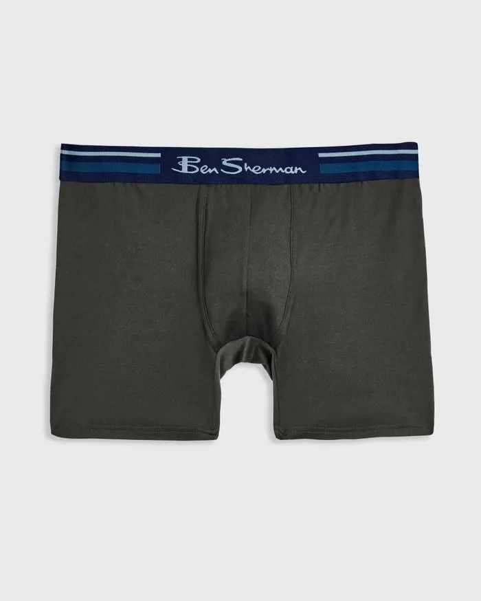 Men Ben Sherman Underwear 4Pack Microfiber Boxers 8211 BlueGreyBurgundy