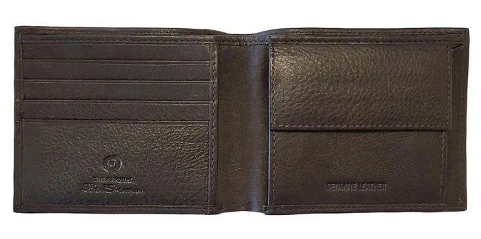 Men Ben Sherman Wallets and Card Holders Cooke Bill Fold Leather Wallet 8211 Brown