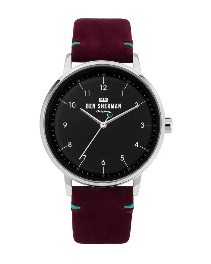 Men Ben Sherman Watches Portobello City Watch 8211 MulberryBlackSilver