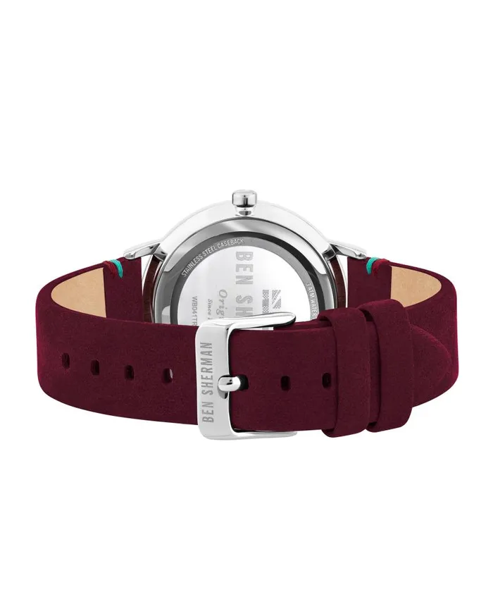Men Ben Sherman Watches Portobello City Watch 8211 MulberryBlackSilver