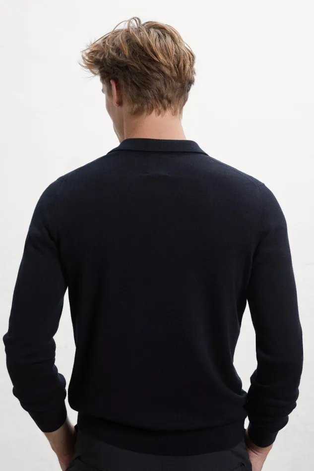 Men Black Nuba Knitted Jumper Ecoalf Knitwear