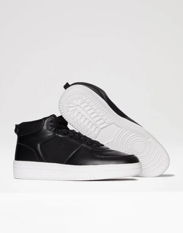 Men Black Sport Panel High Top Trainers Threadbare Trainers Men Black Sport Panel High Top Trainers Threadbare Trainers