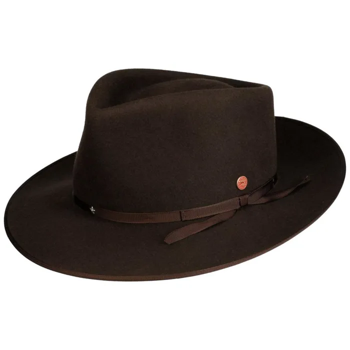 Men Bogart Hats Mayser Udo Musiker Hair Felt Hat Dark Brown